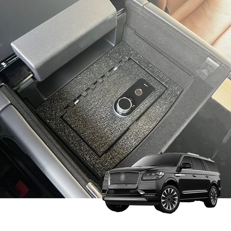 Console Safe | Lincoln Navigator 2018–24 | Fingerprint + Key