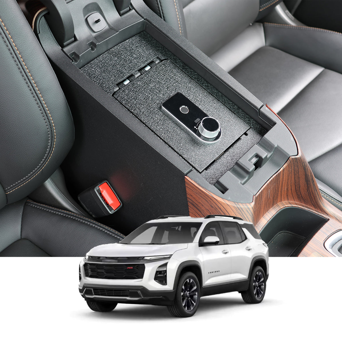 Console Safe | Chevrolet Equinox 2018–24 | Fingerprint + Key