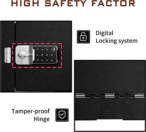 Center Console Safe Gun Safe for 2015-2020 Ford F150,2017-2022 Ford 250/350/450 Super Duty and 2018-2024 Ford Expedition, Electronic Number Lock