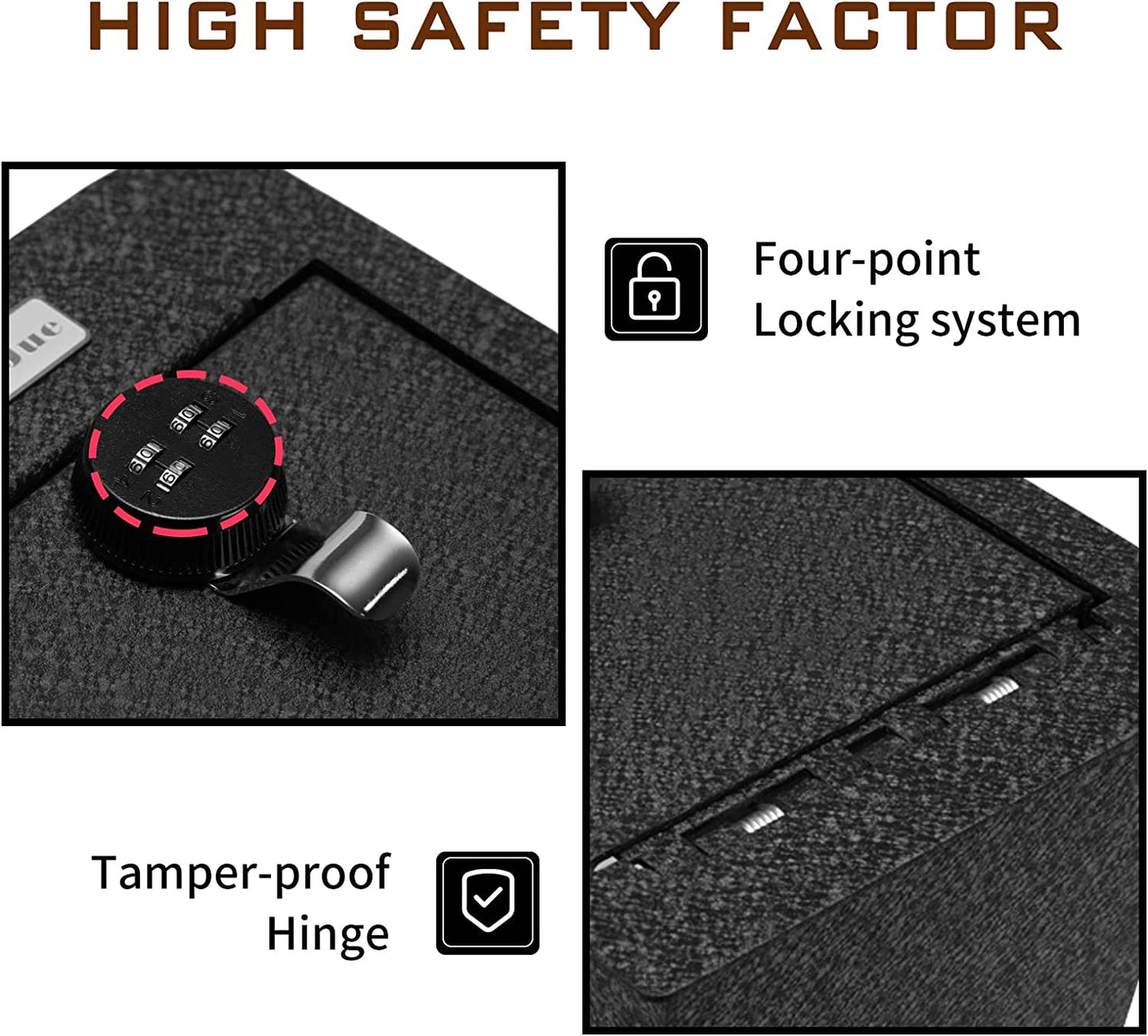 Center Console Safe Gun Safe for 2010-2024 Toyota 4Runner, 4-Digit Combo Lock